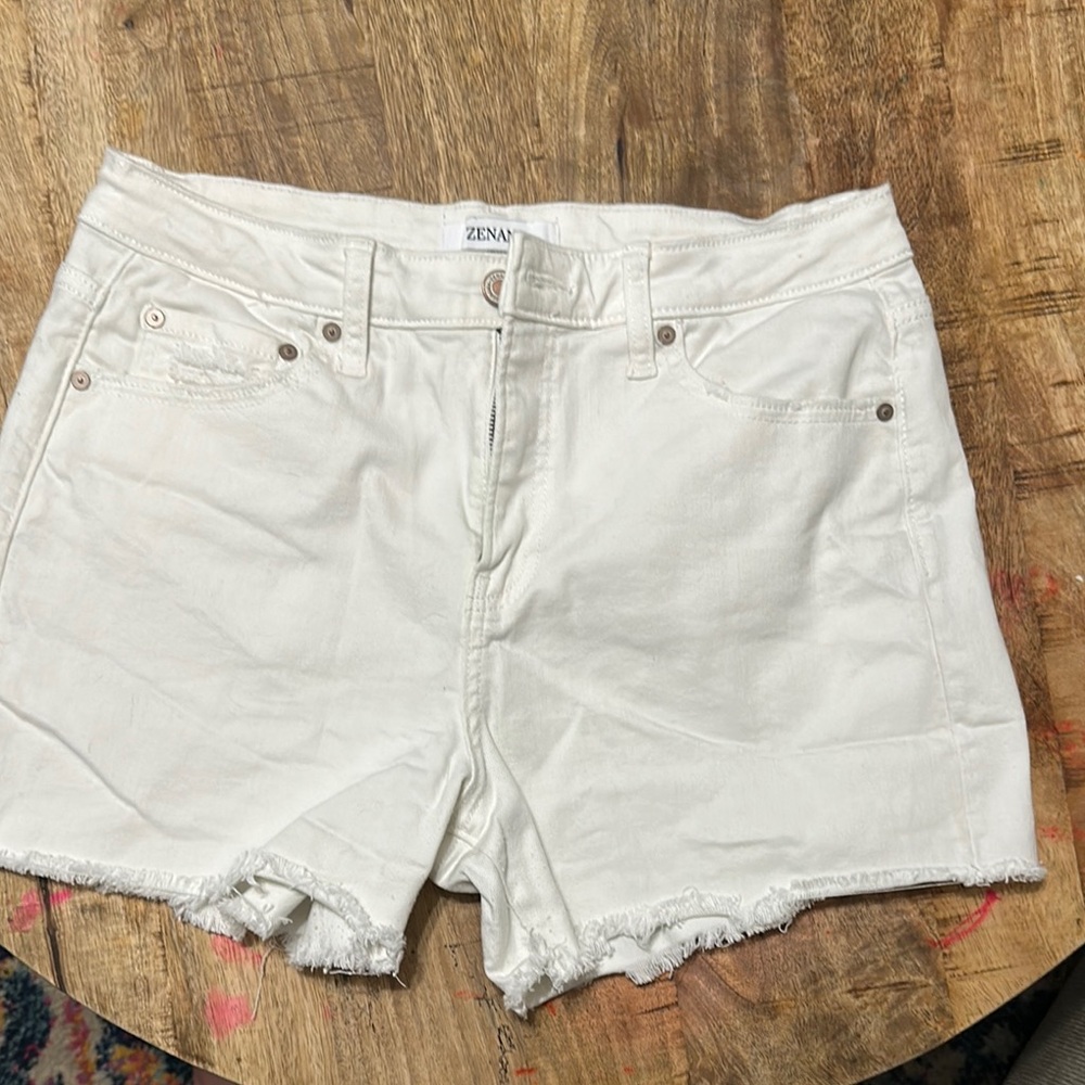 Zenana Outfitters Women's White Denim Shorts